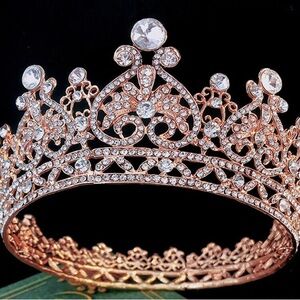 Princess Jewelry Large Full Circle Luxury Rhinestones Tiara